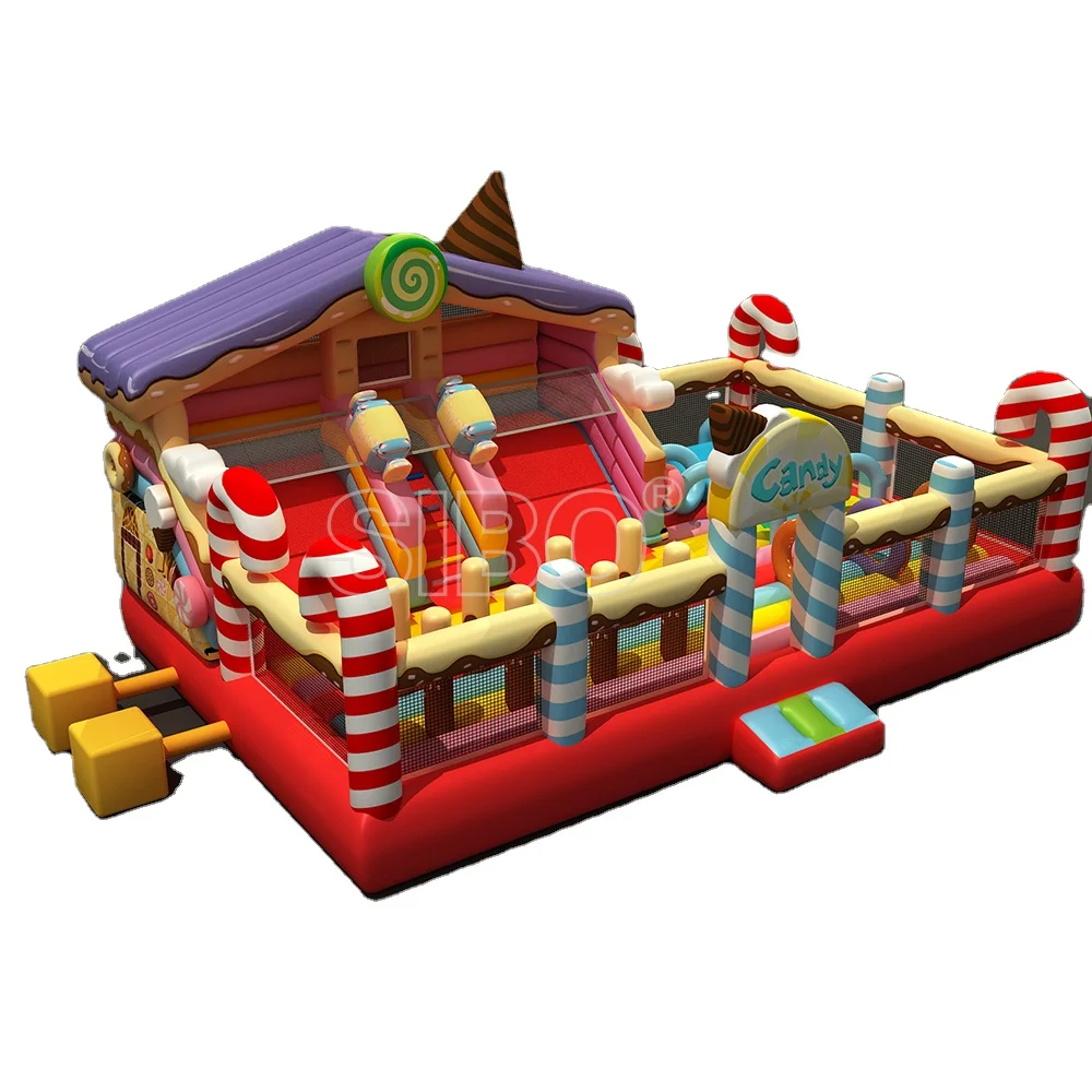 inflatable bouncing castle toys kids wholesale jumping PVC candy theme park inflatable bouncer castle