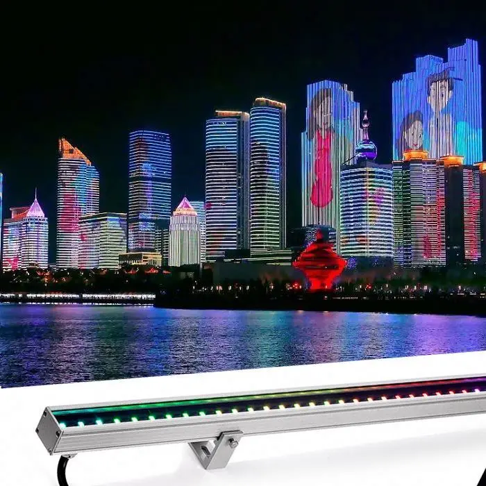 Anti UV DMX facade building led strip light led rgb tube