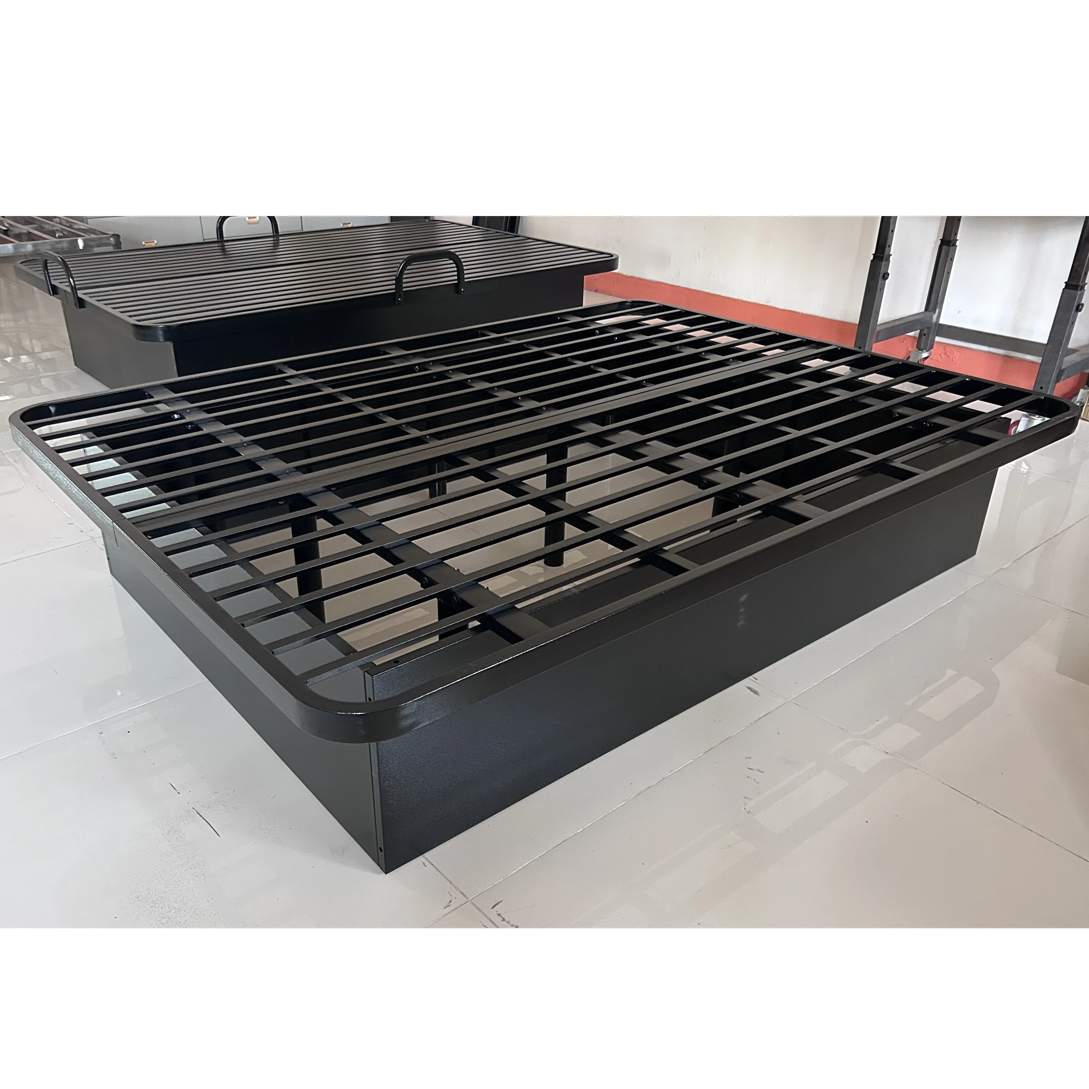 JZD factory 2024 new hotel bedroom King queen full size bed base frame metal bed