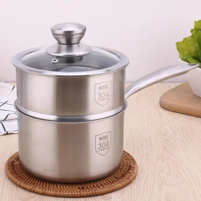 Cooking Pot Cookware Set Glass Lid 304 Stainless Steel food grade non stick pot kitchen tools Christmas new year