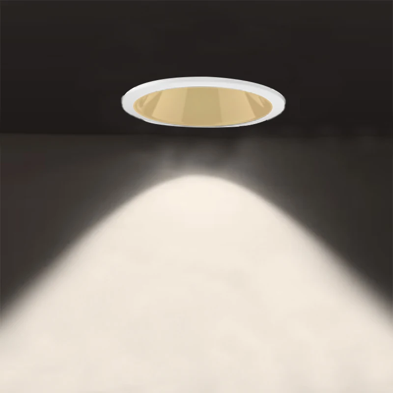 Modern Dimmable LED Ceiling Downlight IP44 Rated round Aluminum Wall Washer Light Stretched Recessed Spot for Hotel Home Use