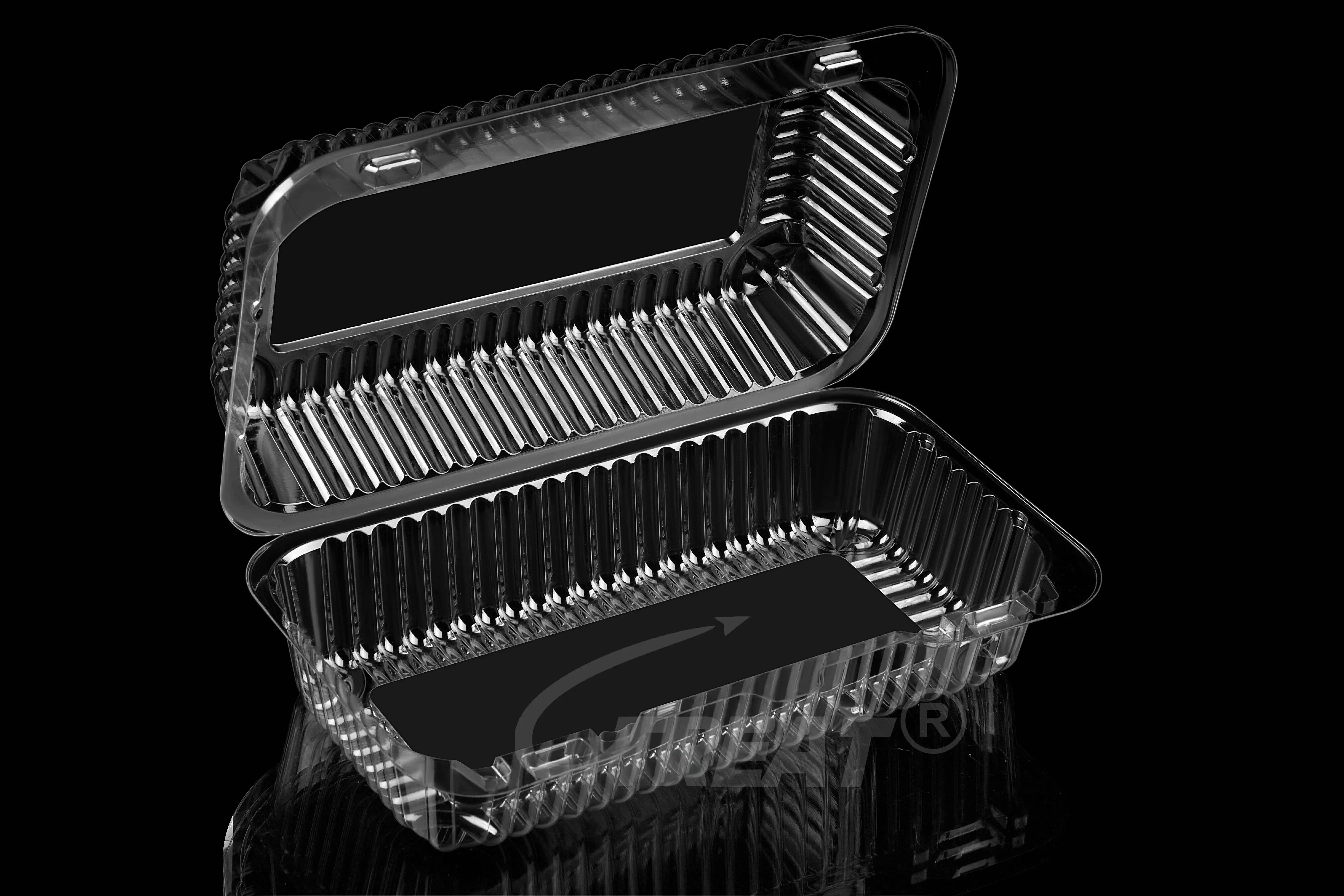 Biodegradable sugarcane PLA packaging disposable food storage container salad fruit Clamshell Boxes for keeping fresh