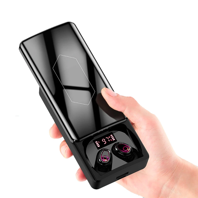 Portable Charging earbud wireless bluetooth LED Digital Display Y33 Earbud TWS Pro Ear Phones with Power bank 10000mAh