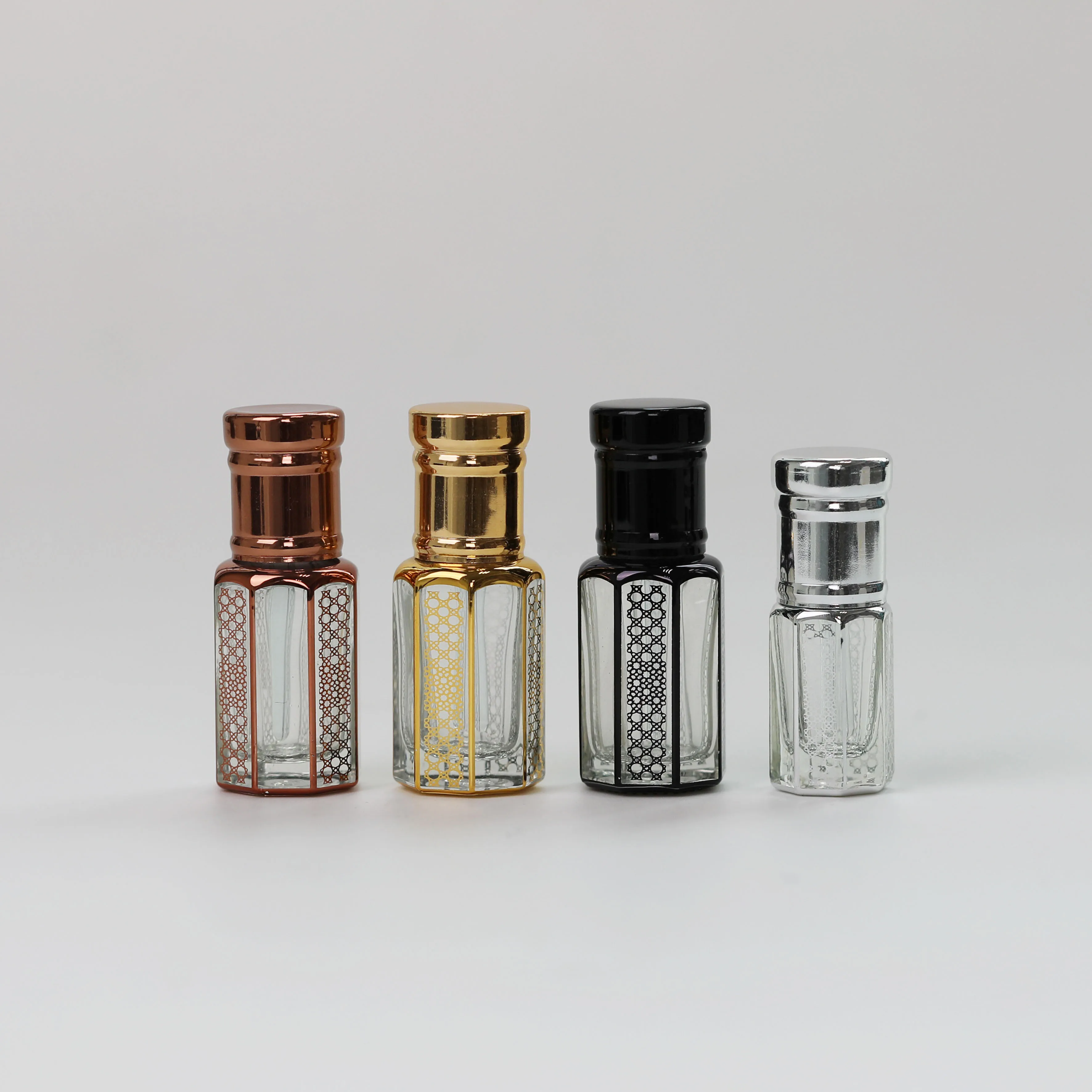 Portable Mini 3Ml 6Ml 12Ml Perfume Oil Attar Bottles Glass,Empty Glass 3Ml Attar Oil Bottles Perfume