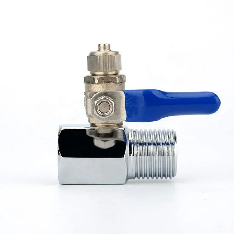 
1/2' Male Female Thread to 1/4' 3/8' Quick Connection Alloy Metal Combination Ball Valve 3 Way Switch RO Water Pipe Fitting 