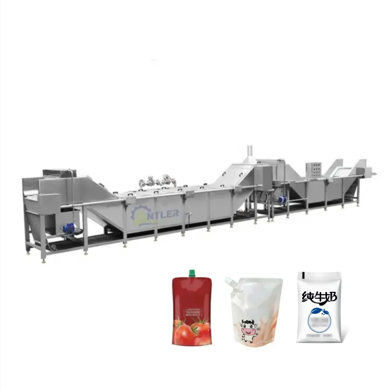 Water bath steam heating pasteurizer jelly pasteurization cooling machine