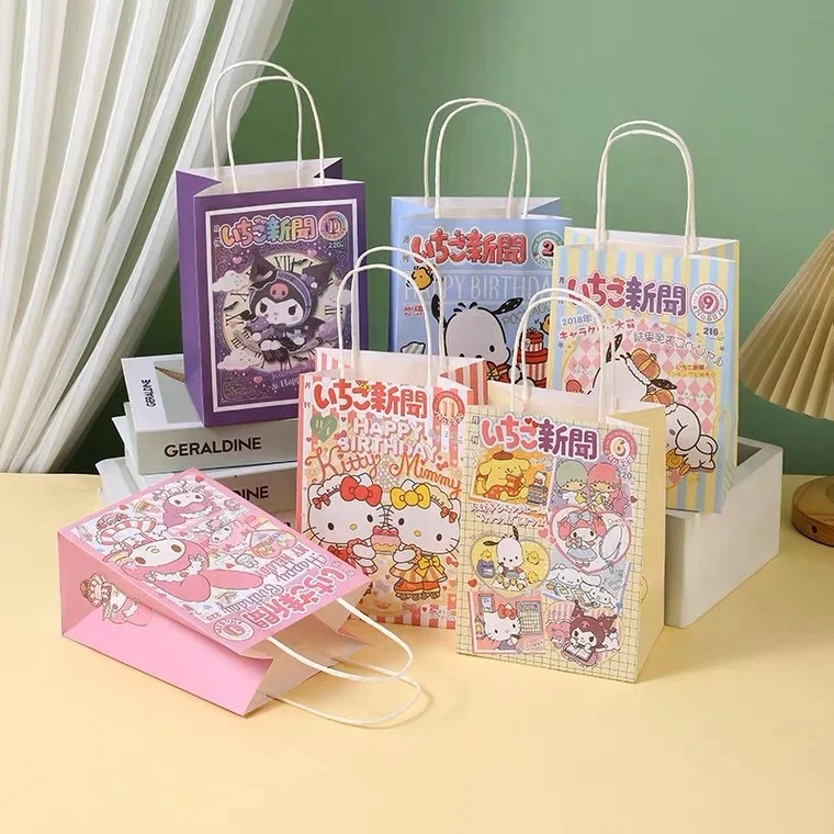 wholesale super paper hello kitty recycled gift supermarket paper bag