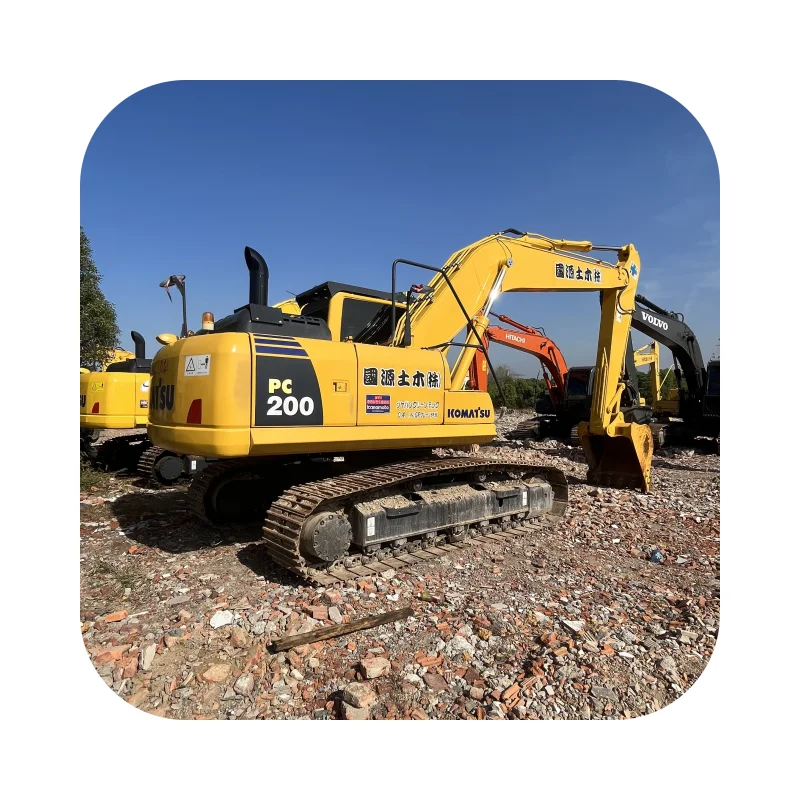 Used Komatsu PC200-8 20ton hydraulic crawler mini backhoe excavator in China for earth-moving