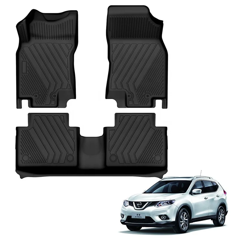 3D Tpe car Mat For Nissan X-Trail 2014-2020 All Season Car Carpet Floor Mats high Quality Classical Interior Accessories