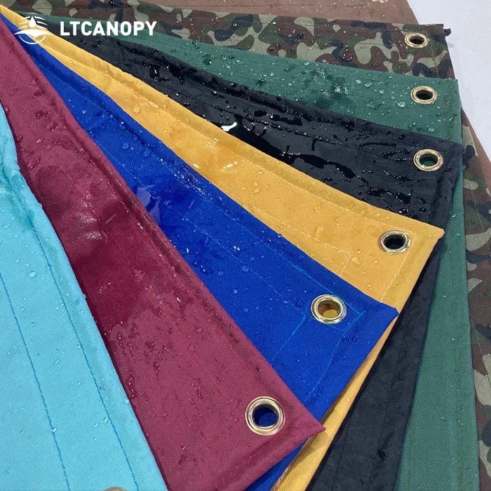 Litong tarpaulin manufacturer 600D oxford fabric  roof cover waterproof Oxford tarp