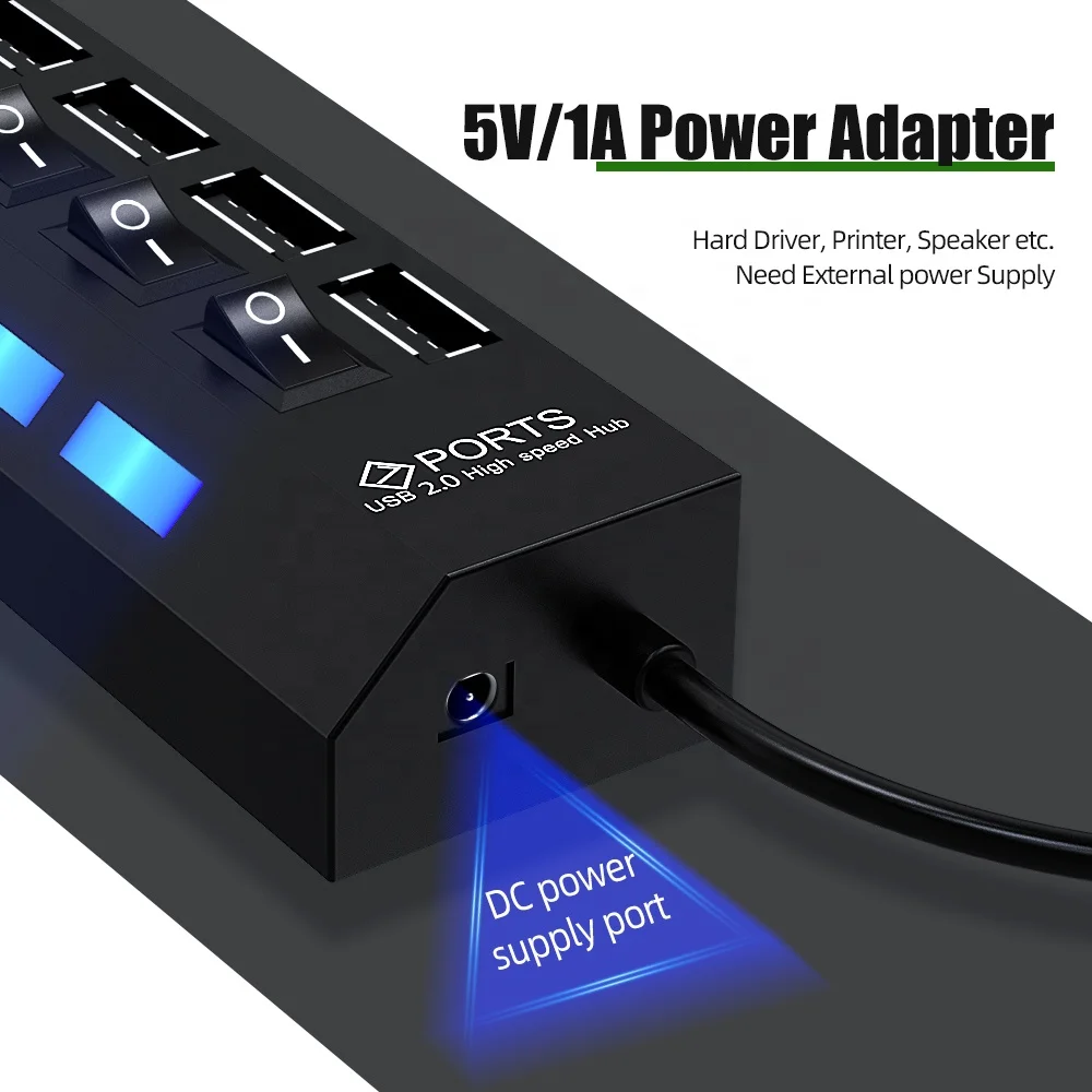  USB-адаптер для ноутбука 7 портов USB 480 2 0