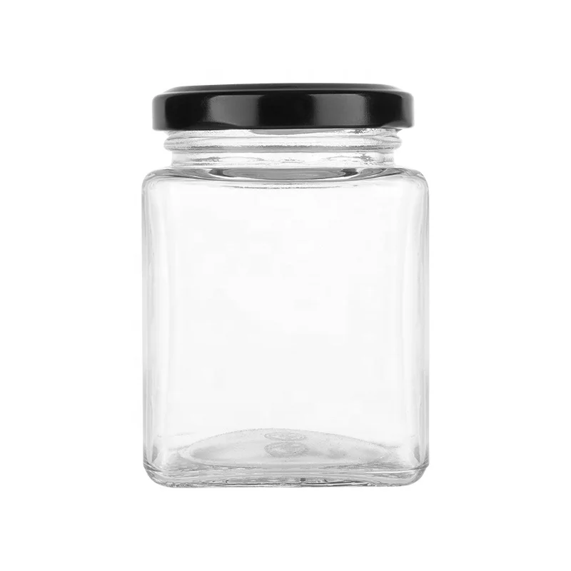 Manufacturer 50ml 75ml 100ml 150ml 180ml 220ml 280ml 380ml 500ml Food seasoning glass jar with metal lid
