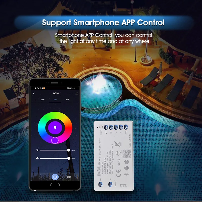  HOTOOK лакированная 7 мм с мультипокрытием (RGB) море Led морские светильники для Smart App Wi-Fi контролируется настенная лампа
