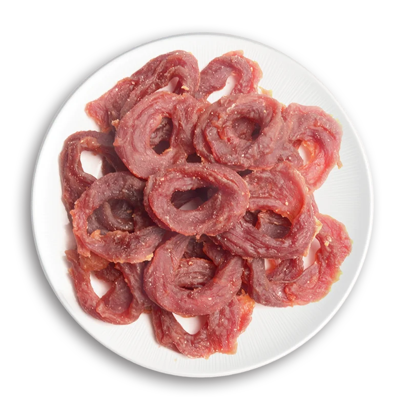 Pure meat high protein dog snacks duck meat ring oem healthy pet dry food for dog organic dog food manufacture
