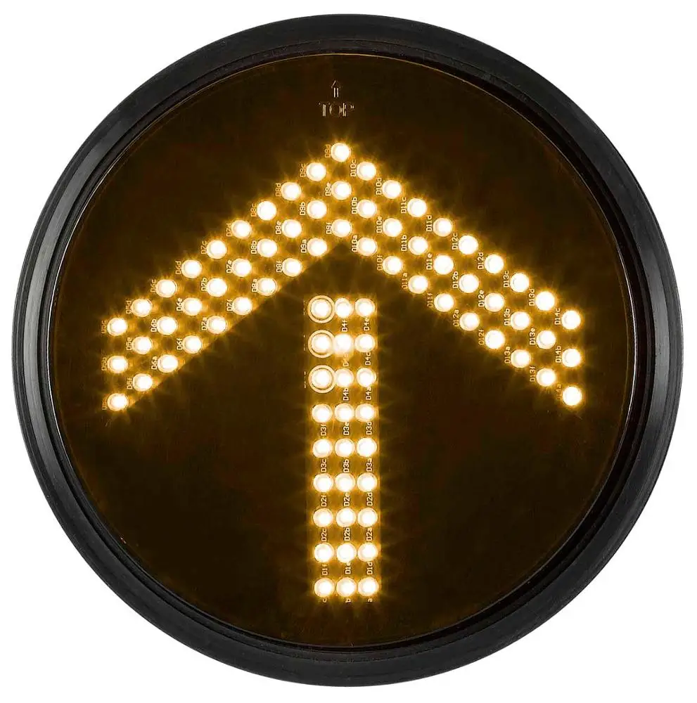 3 Year Warranty LED Red Yellow Green 200mm Traffic Arrow Warning Signal Light Manufacturer