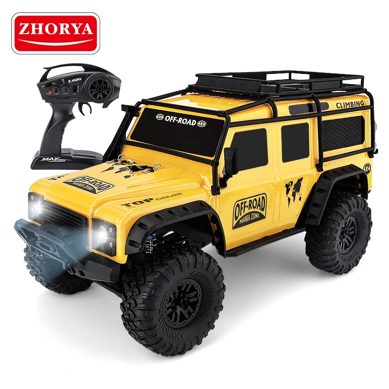 2.4GHz 1/10scale 4WD Rc Beast Rock Climbing Truck 15KM/H Rally Off-Road Car with LED Lights