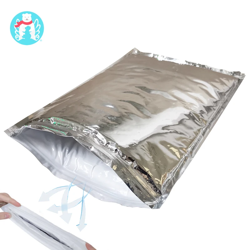 Aluminum Film heat reflective thermal insulated box liner for frozen/cold food shipping Maintain temperature for 3 days