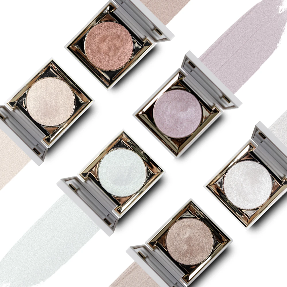 High quality single glow highlight contour Face Illuminator Private Label 3D Embossed Highlighter Palette