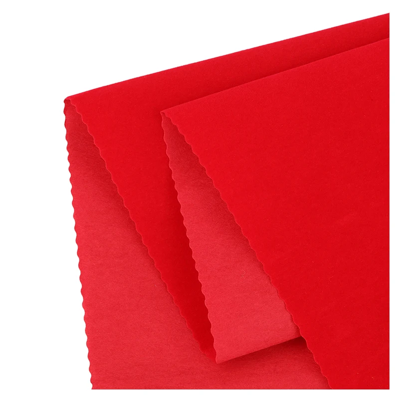 
Customize high quality red color nonwoven paper flock material fabric 