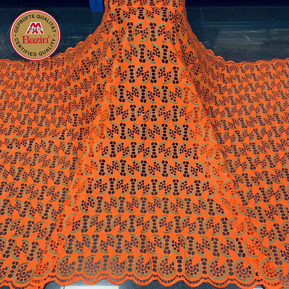 Высококачественное кружево из 100% хлопка, новейшая вышивка, сухие кружева для платьев невесты или подружки невесты, сухая кружевная ткань