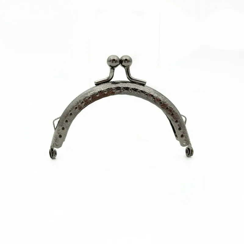Purse Bag Kiss Clasp Lock, Bag Purse Making Metal Arch Frame Embossed Metal Purse Frame for DIY Handle Bag Sewing Craft