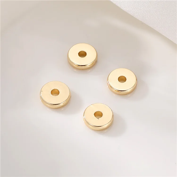New Trendy Factory Wholesale Irregular 14K Gold Plated Rhodium Plate Spacer Beads Metal Beads for Jewelry Making