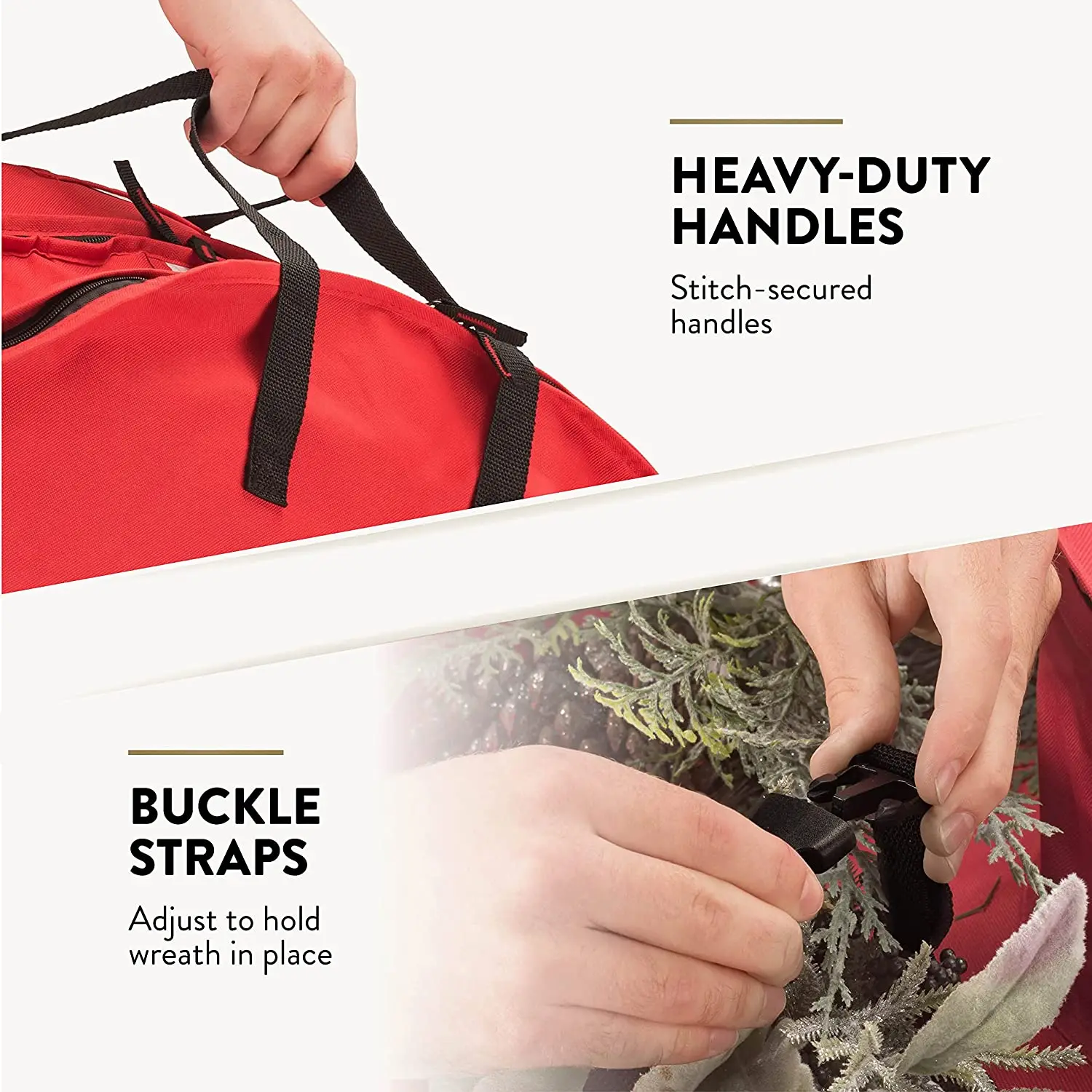 Dural Layers Premium Oxford Christmas Wreath Storage Bag