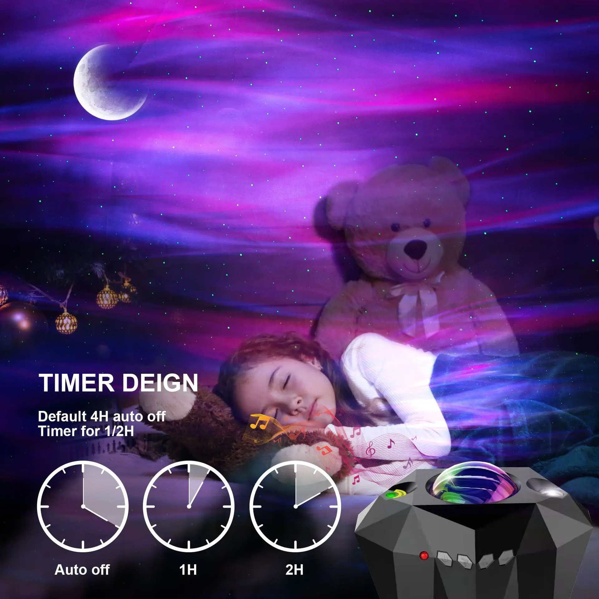 New Invention Sky Light for Kids Adjustable Aurora Borealis Water Pattern Galaxy Projector