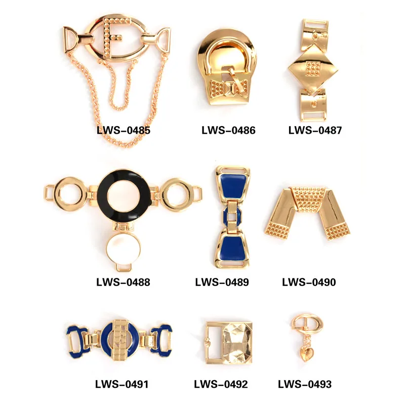 HJ Wholesale Shoe Buckle Name Shoe Buckle Parts Hole Shoe Buckle