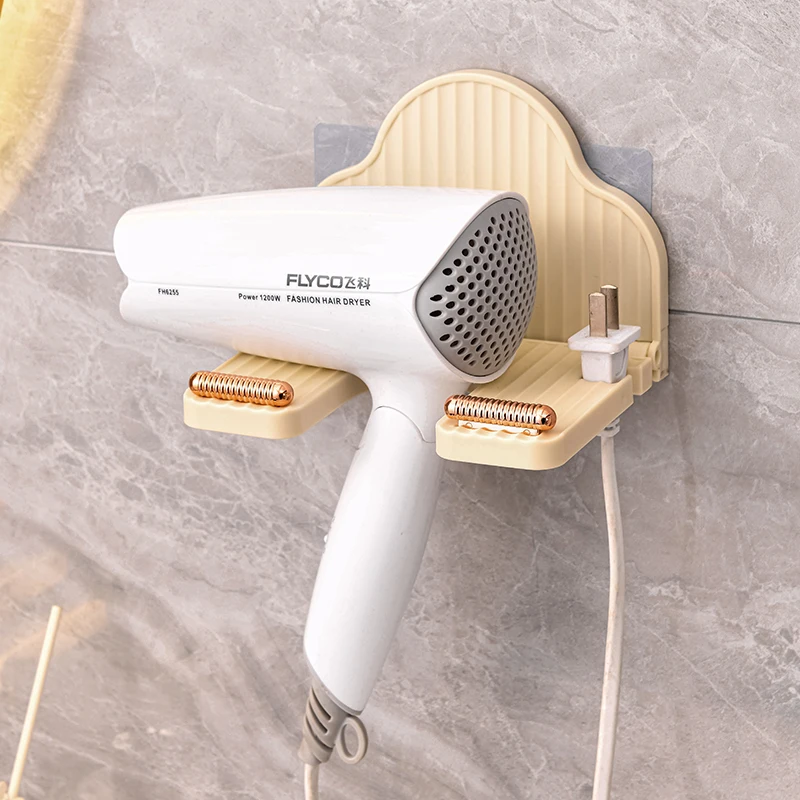 New Hair Dryer Shelf Hook Blow Hair Care Tools Bathroom High Quality Organizer Storage Rack Wall Mounted Hair Dryer Stand