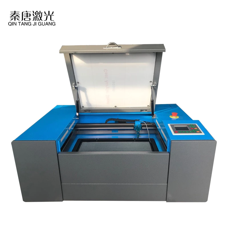 40w 50w 60w 80w QT-3050 Co2  for rubber leather cloth glass paper wood Laser Engraving Machine