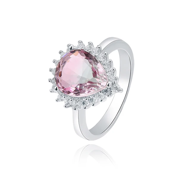 High quality plated value 925 silver gemstone ring