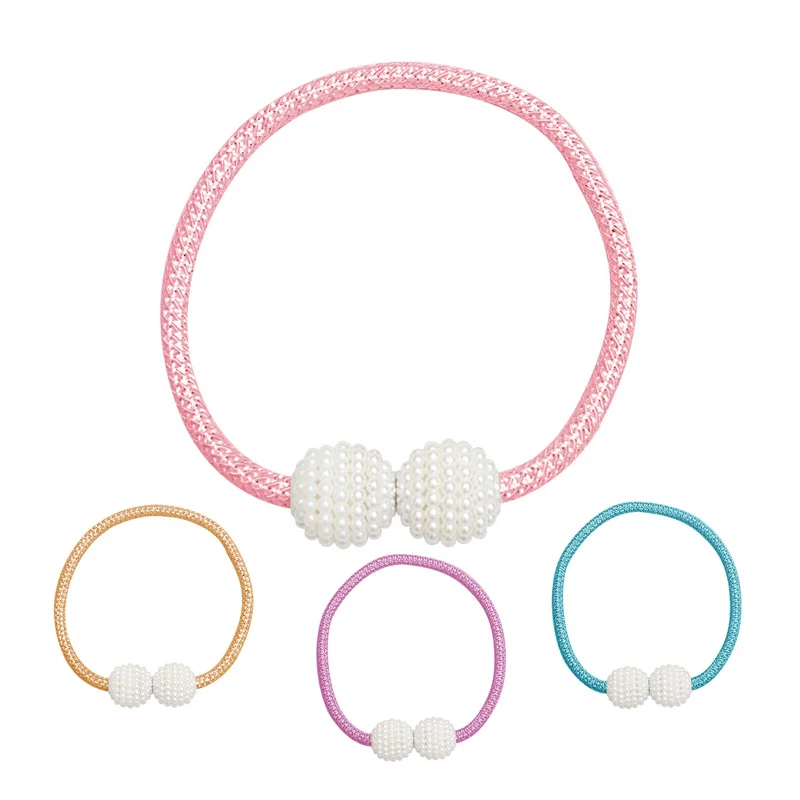 Home Decorative Window Curtain Accessories Headphone Magnetic Pearl Curtain Tiebacks Buckle Clip Wall Holder