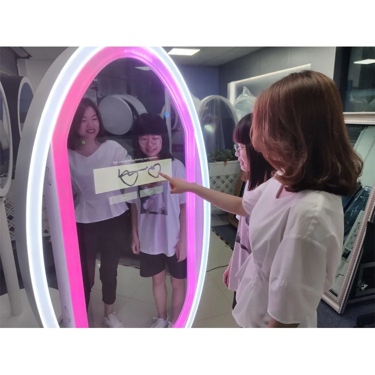 Digital Totem Payment Mirror  Photo Booth Portable Case with Two Gorgeous LEDs