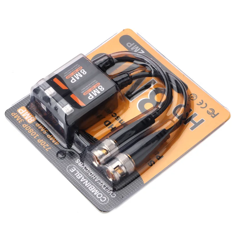 Cantell 8MP 5MP CCTV Video Balu Accessories 1080p Hd Tvi Cvi Ahd Bnc 8mp Passive Utp Twisted Pair Video Balun Push-terminal