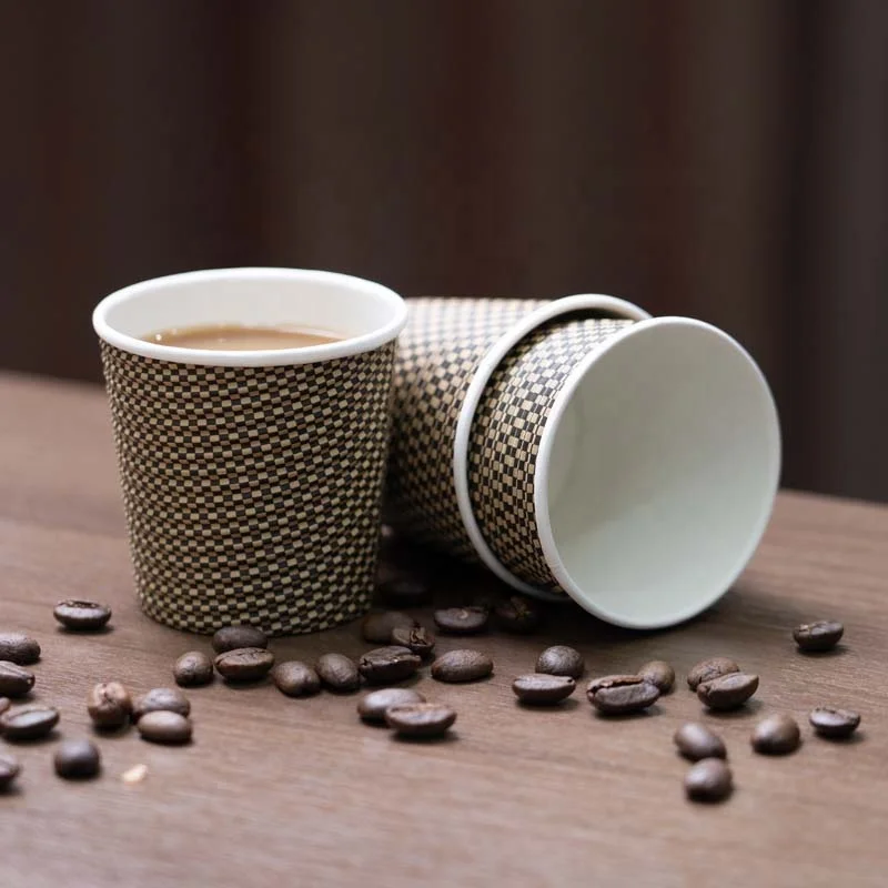 Custom paper cup ripple Disposable printed paper cups coffee cup paper