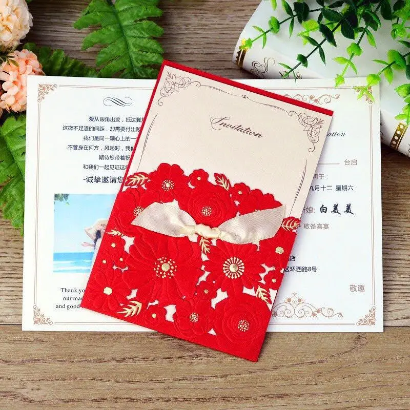 creative wedding invitation card  Party invitations red envelopes Custom envelope packaging  envelope for Christmas