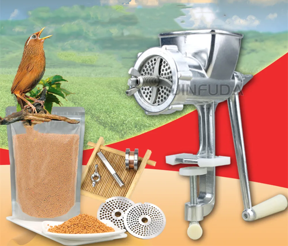 Небольшая бытовая ручная машина для производства корма для животных, машина для изготовления корма для попугаев и птиц