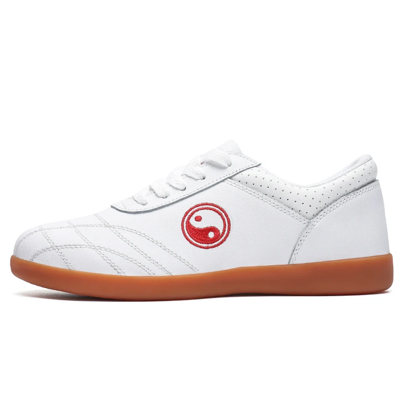 Custom Logo Chinese Kungfu Shoes Genuine Leather Wushu Sneakers Men Taichi Sports Martial Arts Shoes