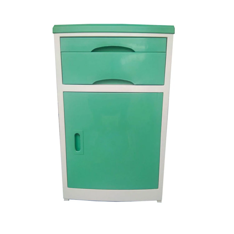 WinFair Abs Hospital Bed Side Bedside Cabinet Mobile Medical Storage Plastic Locker Bedside Hospital Cabinets