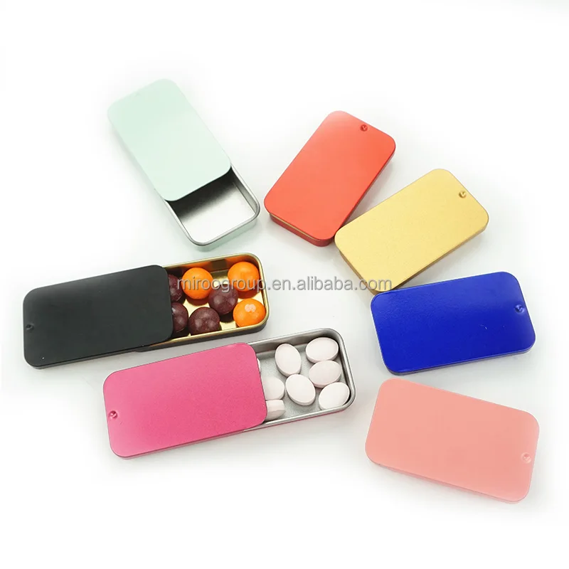 Оптовая продажа, пустые маленькие прямоугольные металлические жестяные дисковые коробки 60*34*10 мм, 16 г, 16 мл, металлический жестяной корпус/коробка/контейнер