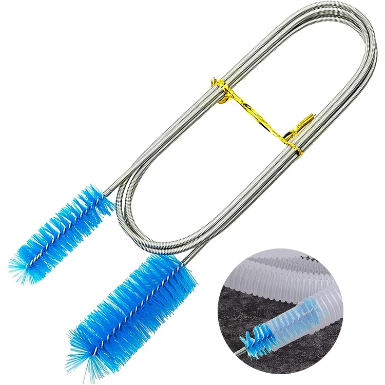 wide use Flexible Pipe Wire Brush CPAP Pipe Cleaning Brush fridge drain hole Plastic Tube Brush