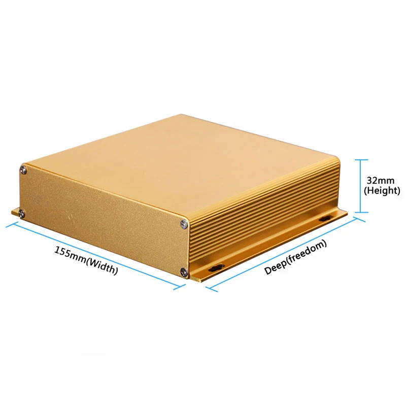 Factory Custom Aluminum Extruded Housing Power Amplifier Case PCB Box Anodized Extrusion Aluminium Electronic Enclosure
