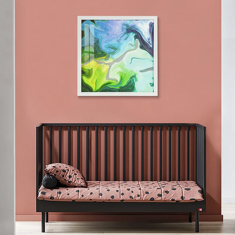 Chinese Factory Framed Picture Frames For Home Decor Background Wall Bedroom Abstract Painting Flat Frame Art