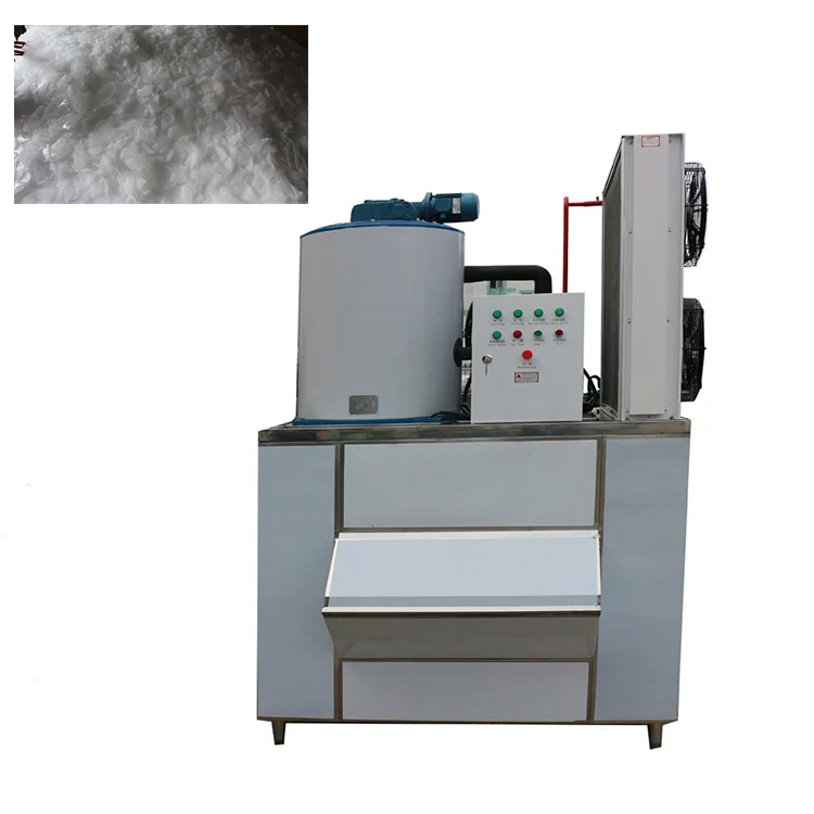 
High efficiency Automatic Control 10tons Flake Ice Machine Maker for fishery seafood preservation 