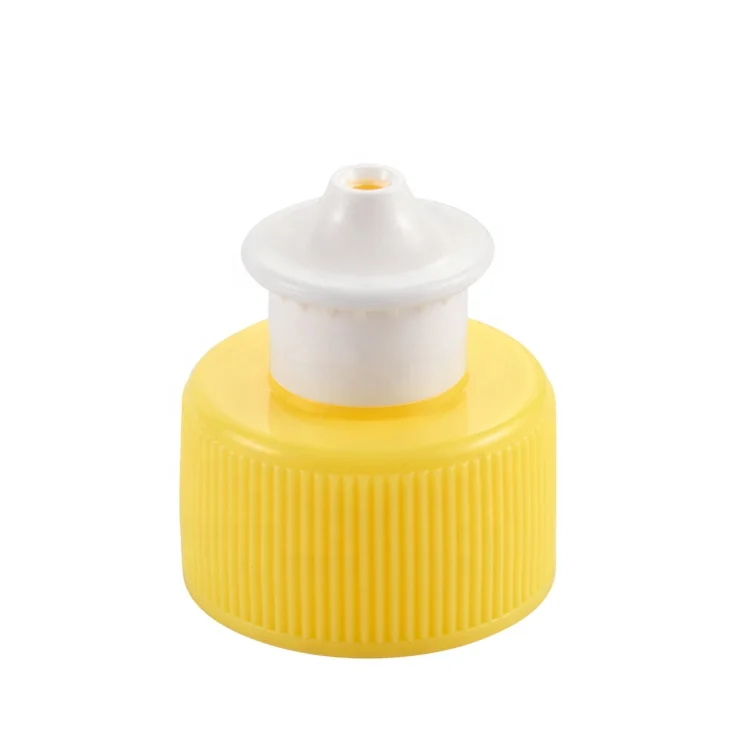 Wholesale 24/410 28/410 plastic twist top point mouth cap long nozzle cap plastic push pull cap for water bottle