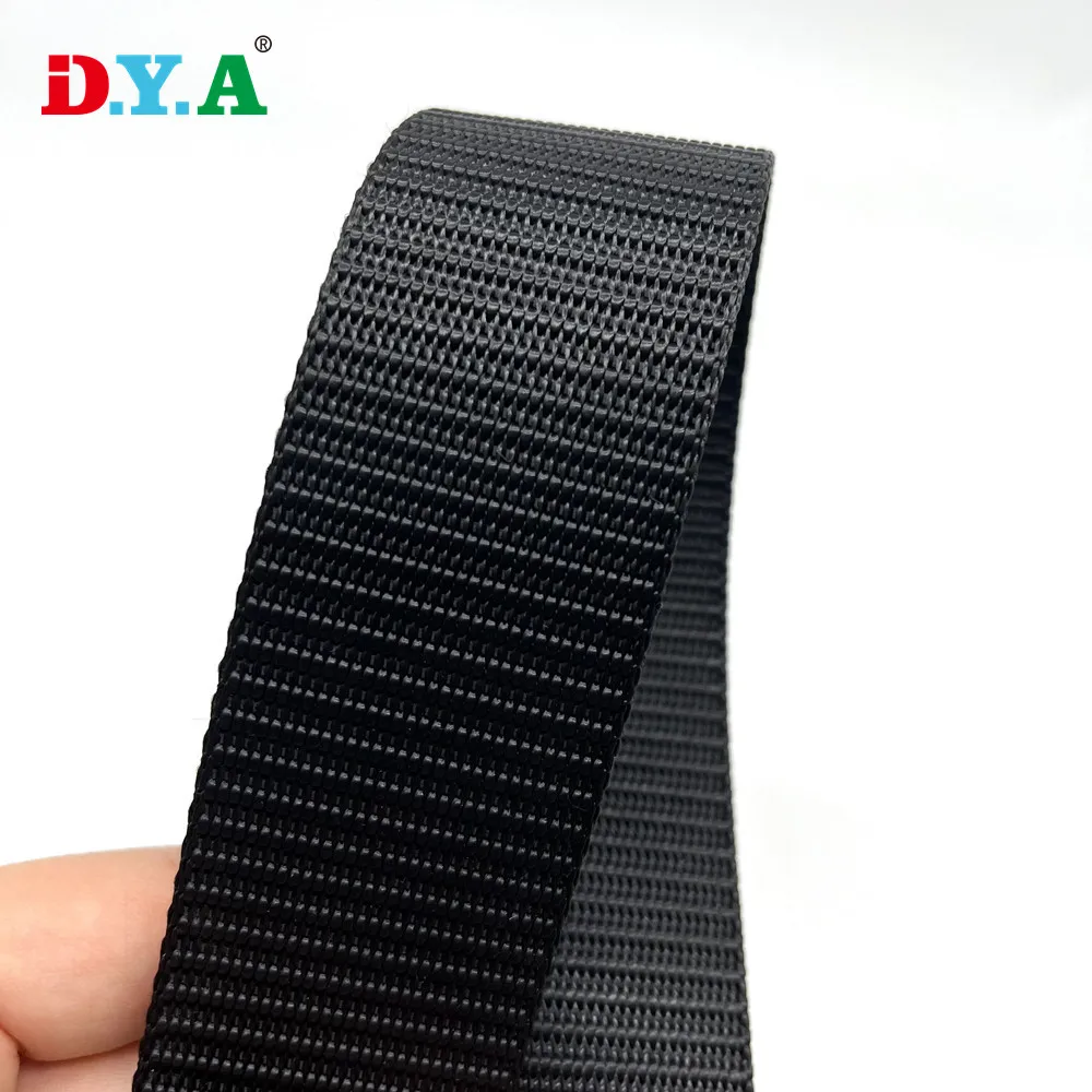 Custom size 25mm 32mm 38mm wide 2.2mm thick heavy duty nylon webbing strap tank weaving nylon webbing for backpack/outdoor