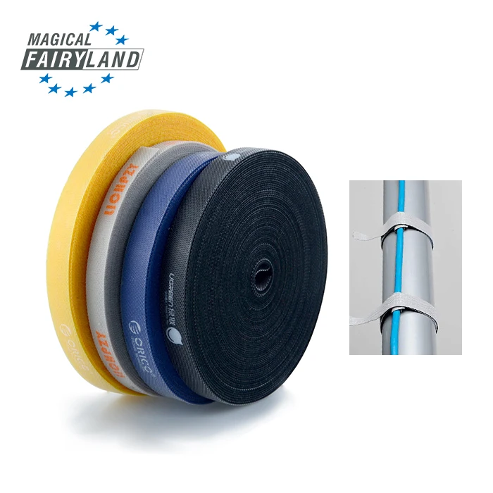 JIEHUAN Reusable Cable Ties & Hook-and-loop Cord Wraps Tape Set for Organization White Black Garment Shoes Bags Accessories