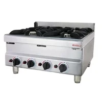Portable Gas Stove Stainless Steel Freestanding Commercial 4-burner