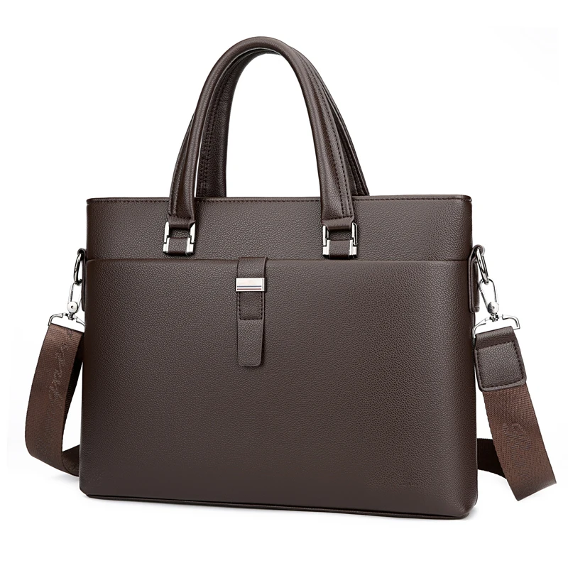 Leather Office Business Briefcase Aktentasche Laptop Tote Bag Briefcase For Men